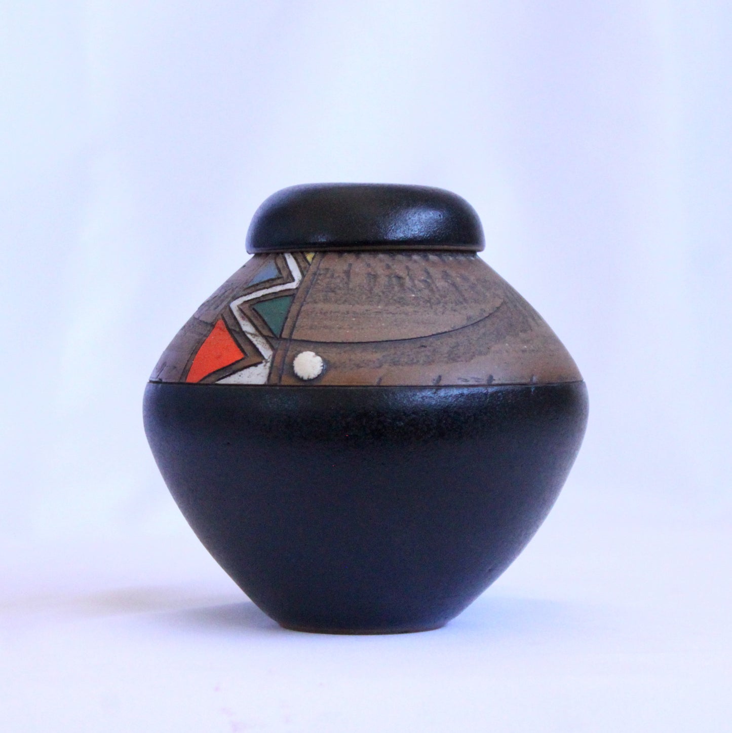 Afro Geometric Jar