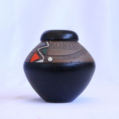 Afro Geometric Jar
