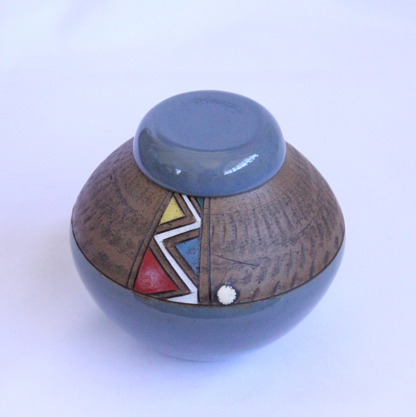Afro Geometric Jar
