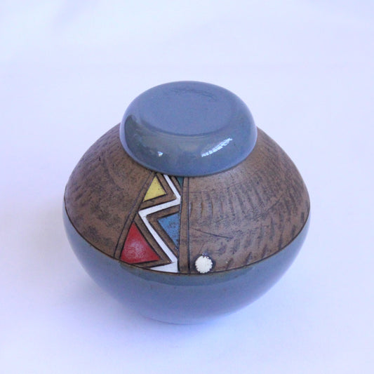 Afro Geometric Jar