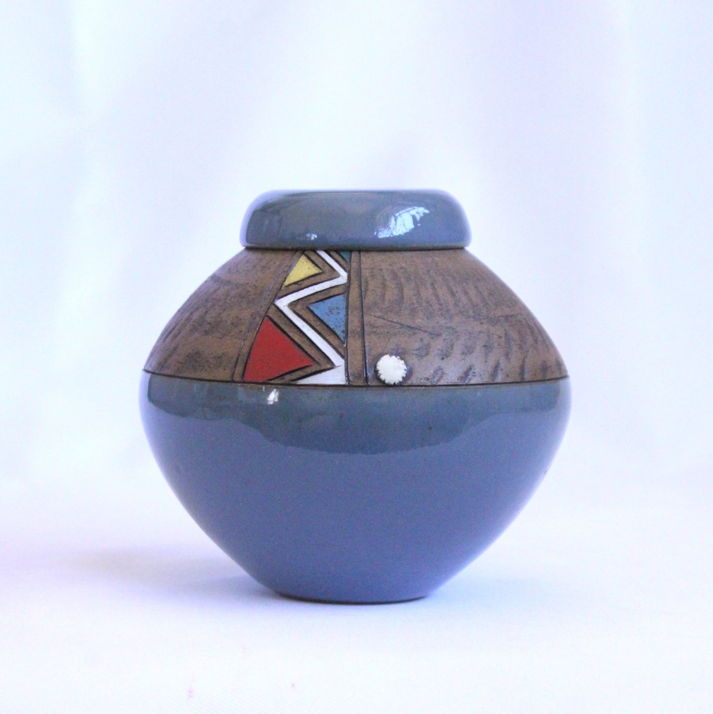 Afro Geometric Jar