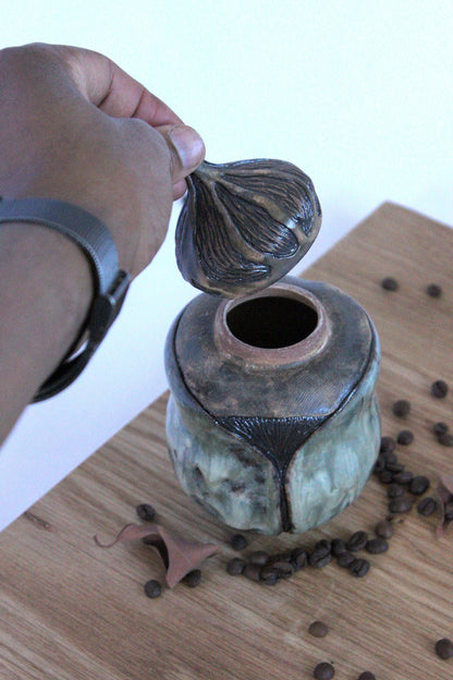 "Beetle Lidded Ceramic Jar"
