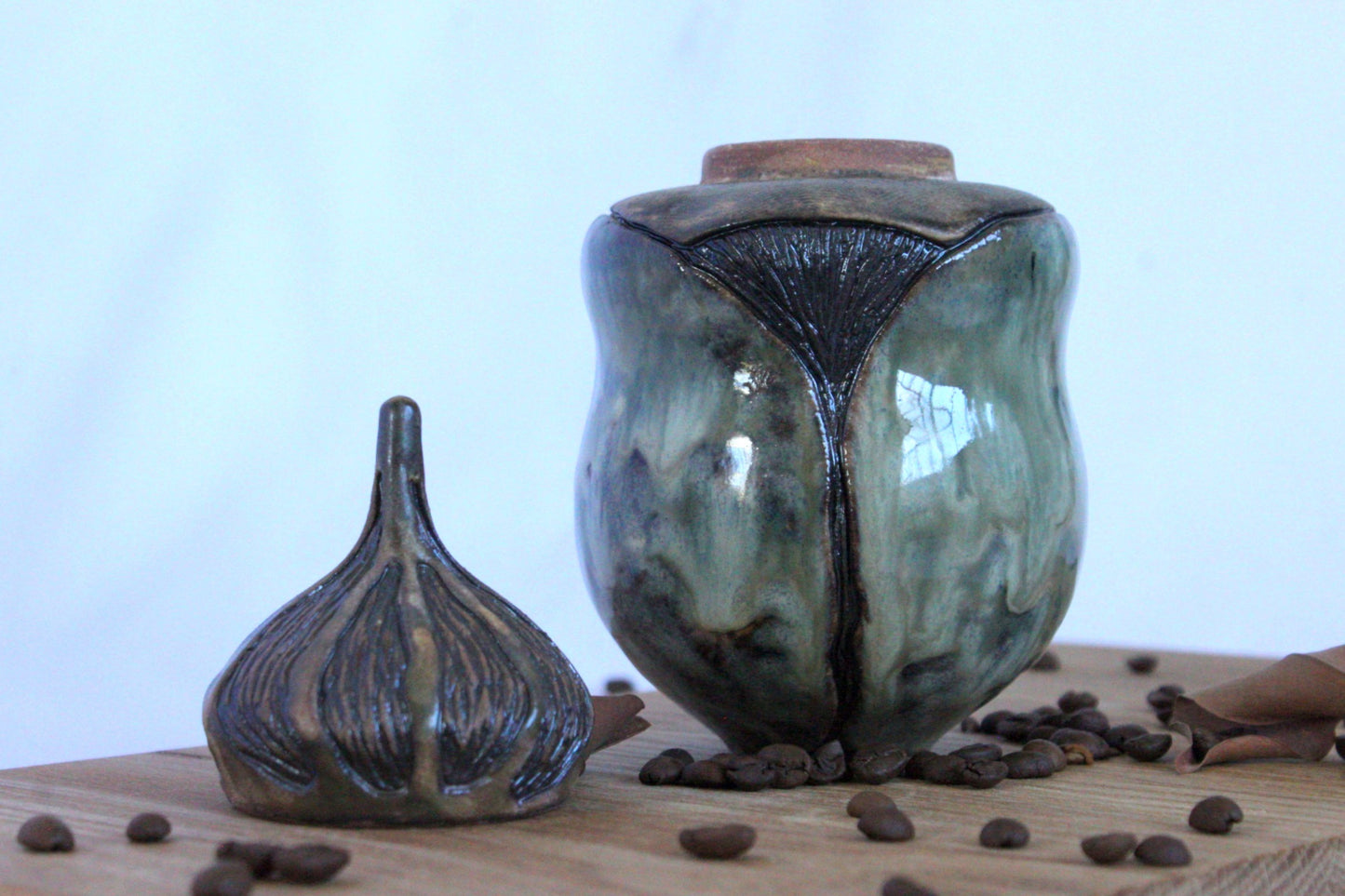"Beetle Lidded Ceramic Jar"