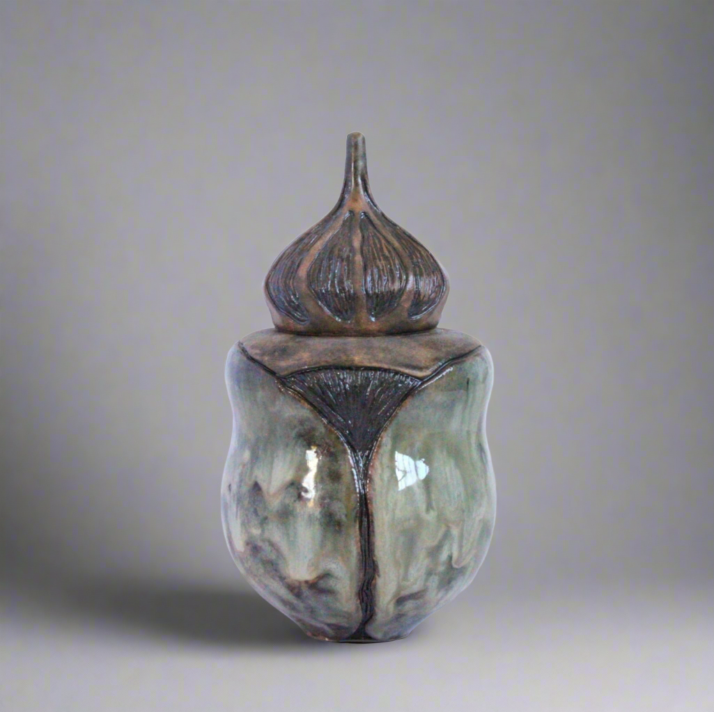 "Beetle Lidded Ceramic Jar"