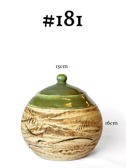 Lidded jar - landscape