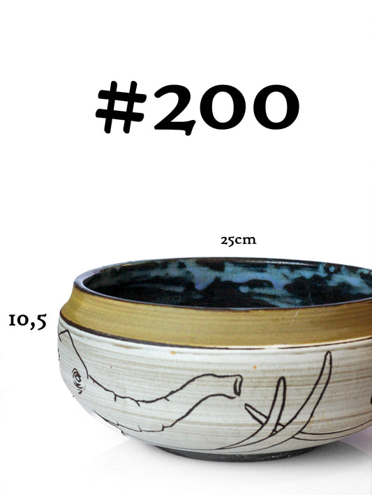 Rounded bowl - elephants