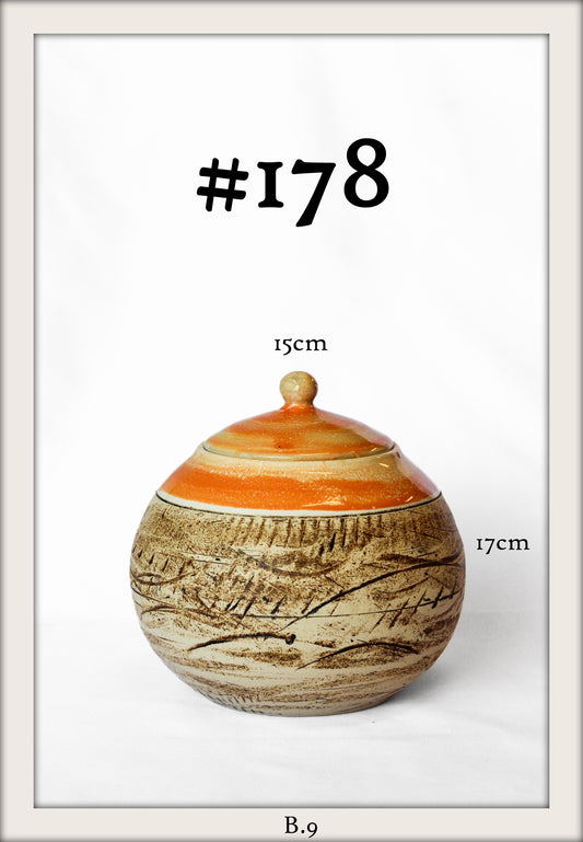 Lidded jar - landscape