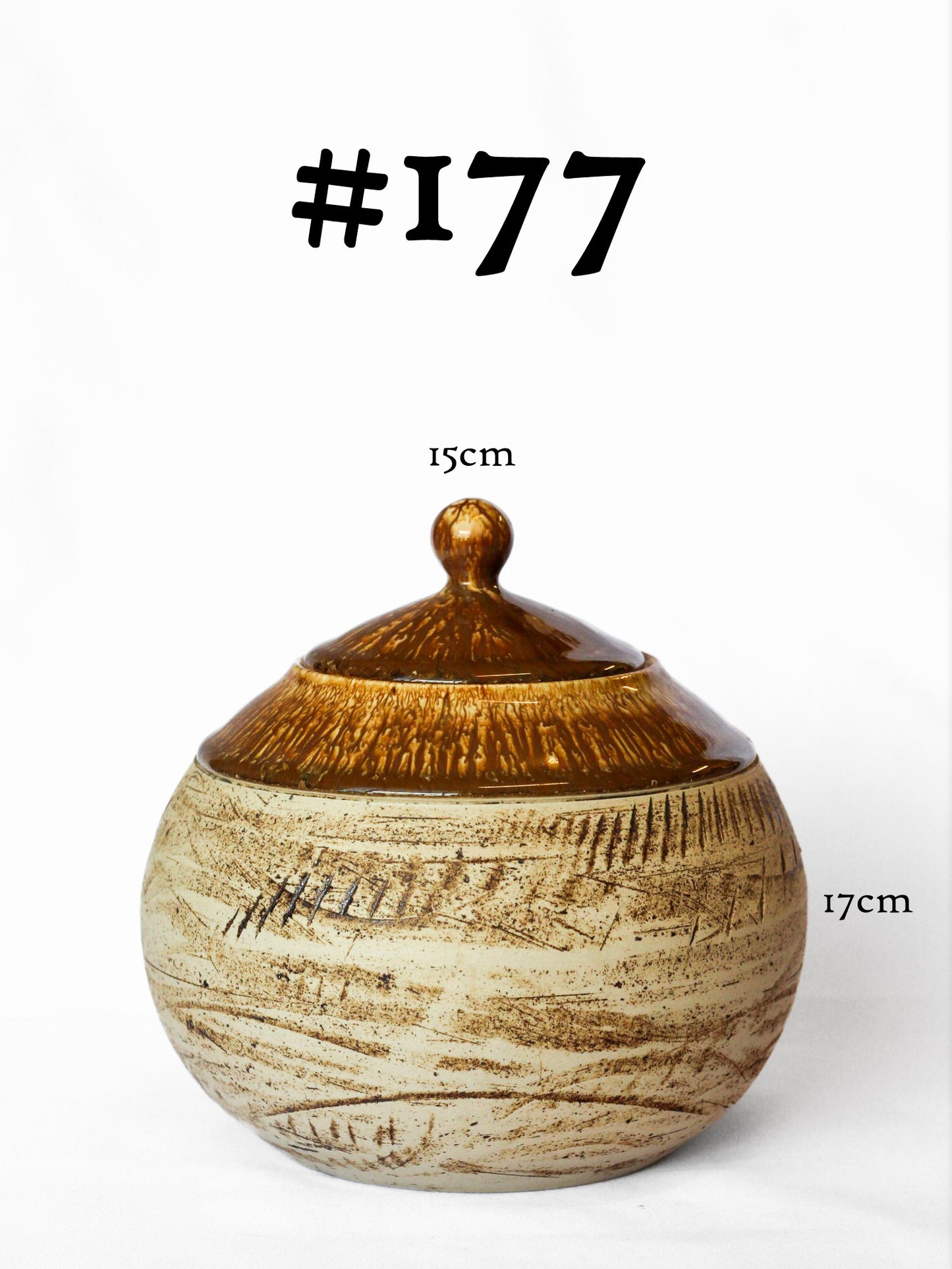 Lidded jar  - landscape