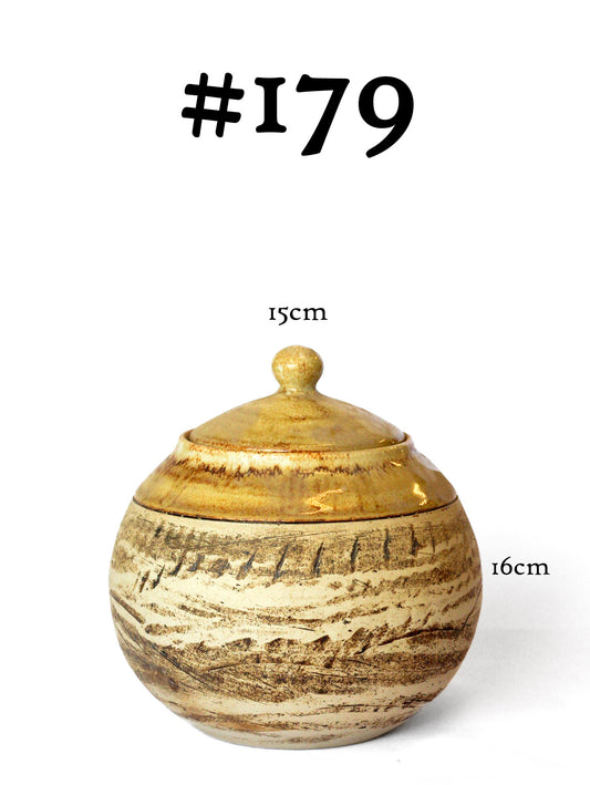 Lidded jar - landscape